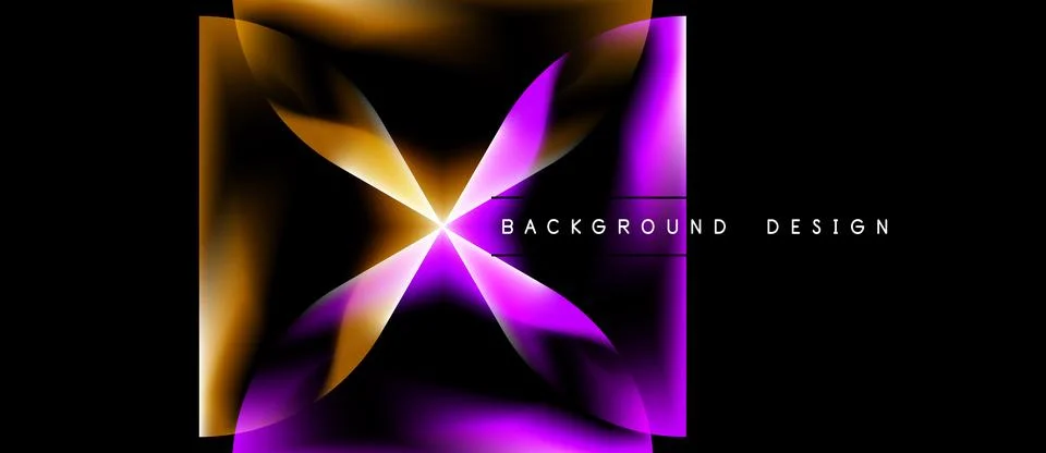 Abstract vibrant design. Gradient colors blend, creating dynamic visual effec Stock Illustration