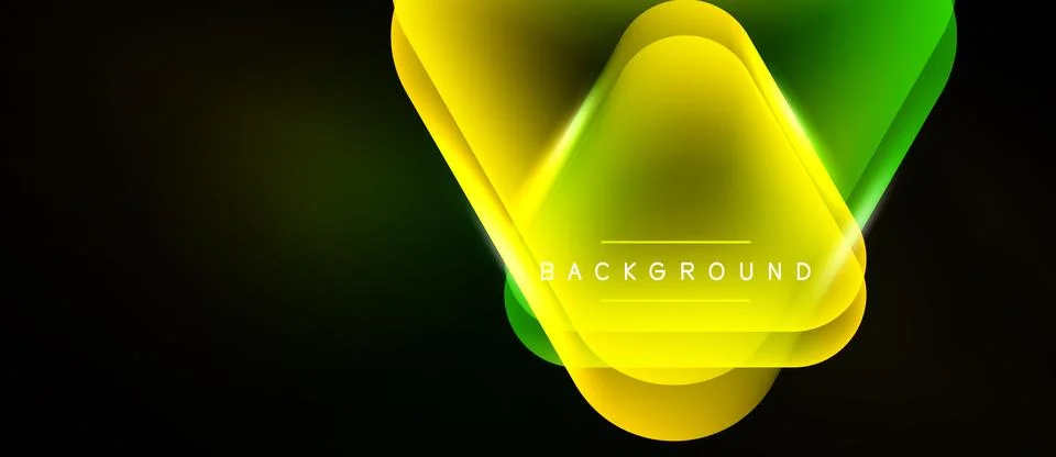 Abstract vibrant design. Gradient layers create dynamic visual effect. Yellow Ilustración de archivo