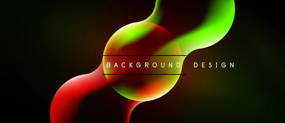 Abstract vibrant design. Gradient shapes overlap, creating dynamic visual e.. 스톡 일러스트