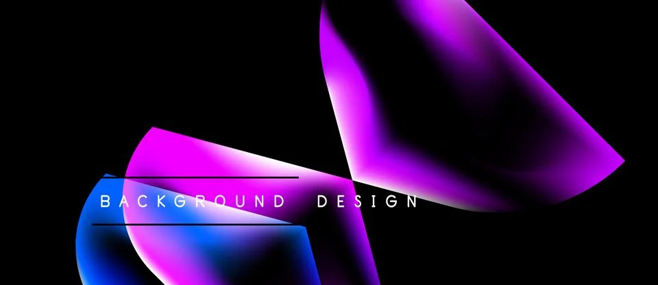 Abstract vibrant design. Gradient shapes overlap, creating dynamic visual e.. Stock Illustration