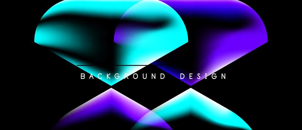 Abstract vibrant design. Gradient shapes overlap, creating dynamic visual e.. Stock Illustration