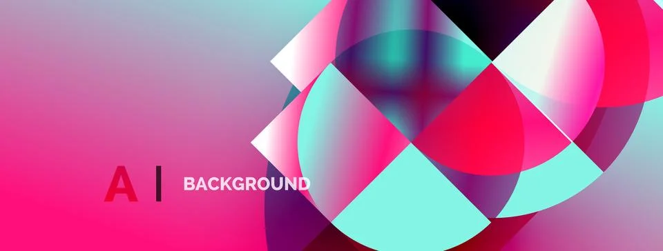 Abstract vibrant design. Overlapping circles create dynamic gradient effect. Ilustración de archivo