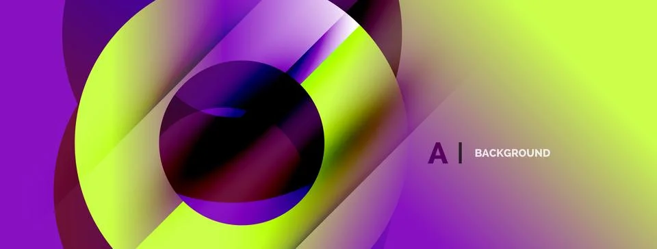 Abstract vibrant design. Overlapping circles create dynamic gradient effect. イラスト素材