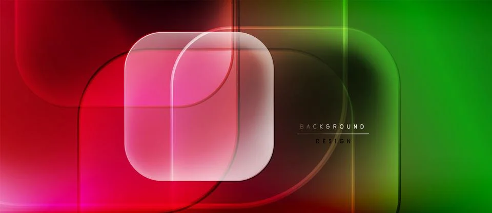 Abstract vibrant design. Overlapping layers create dynamic visual effect. Colors 스톡 일러스트