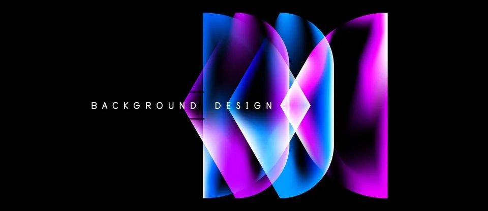Abstract vibrant design. Overlapping layers create dynamic visual effect. P.. Stock-Illustration
