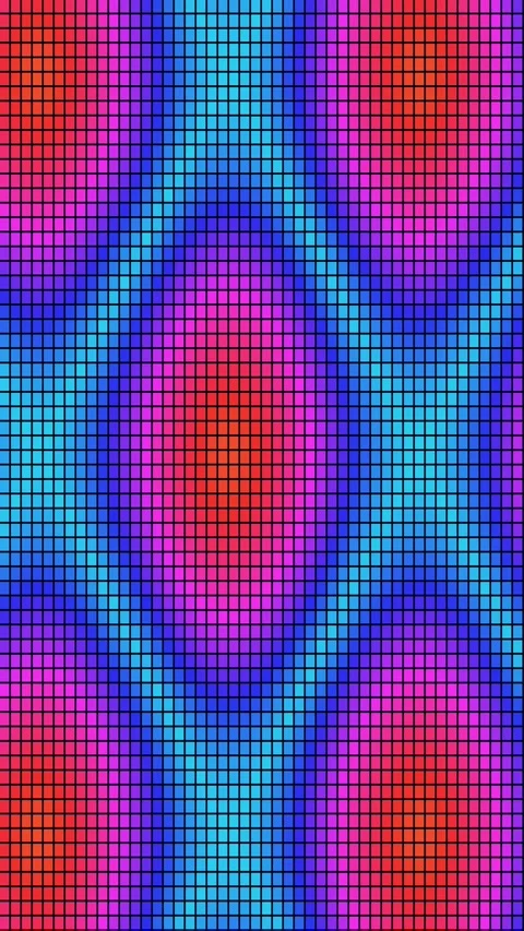 Abstract vibrant digital gradient pattern with retro geometric flow Stock Footage 342523647