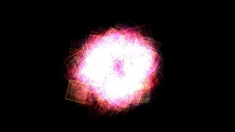 Abstract vibrant explosion loop particles イラスト素材