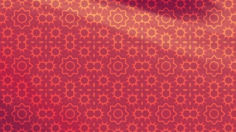 Abstract Vibrant Floral Pattern With Radiant Red and Yellow Hues Stock Footage 302196169