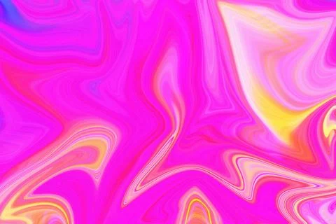 Abstract vibrant fluid marble liquid background featuring flowing pink Stock Illustration