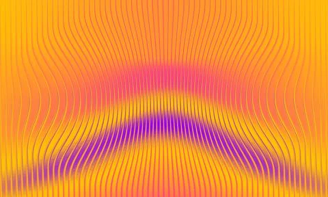 Abstract vibrant gradient background with wavy vertical lines and holograph.. Illustrazione stock