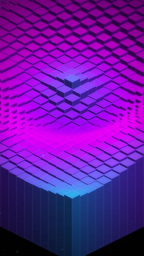 Abstract vibrant gradient geometric digital background pattern Stock Footage 345493824