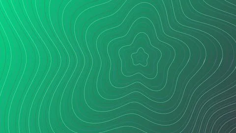 Abstract Vibrant Green Gradient Background with Concentric Wavy Lines and T.. イラスト素材
