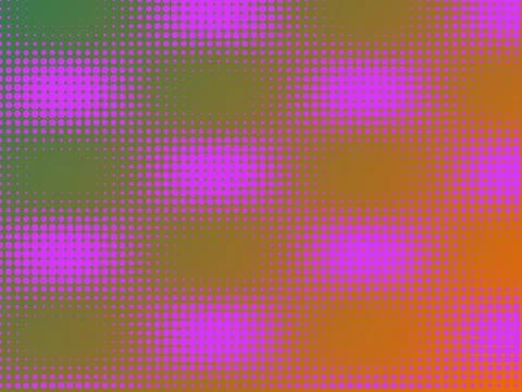 Abstract Vibrant Halftone Dot Pattern on Green and Orange Gradient Backgrou.. Stock Illustration
