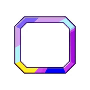 Abstract vibrant holographic frame vector design Stock Illustration