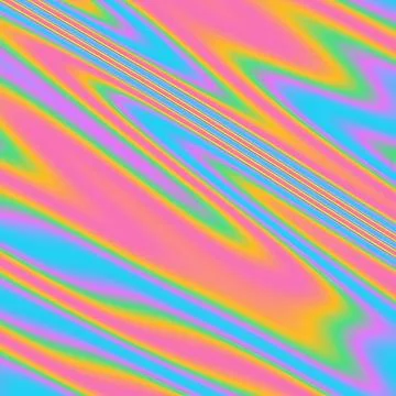Abstract Vibrant Iridescent Background with Neon Liquid Waves and Psychedelic Stock Illustration