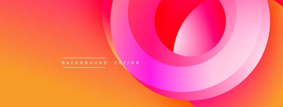 Abstract vibrant layers create dynamic visual flow. Gradient colors blend Stock Illustration