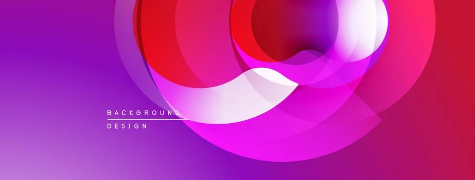 Abstract vibrant layers create dynamic composition. Purple, pink, red hues blend 스톡 일러스트