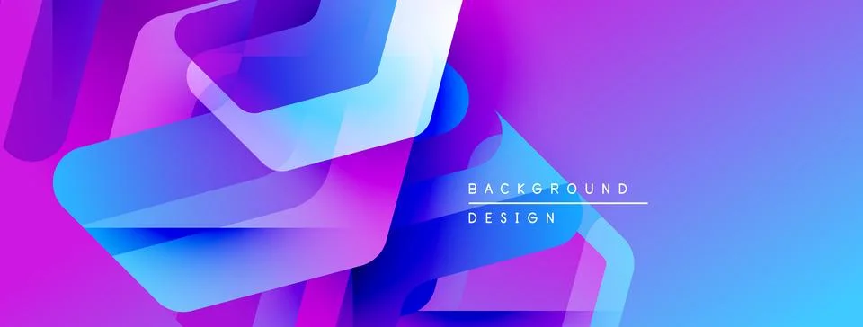 Abstract vibrant layers create dynamic purple, blue gradients. Modern design イラスト素材