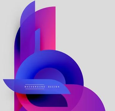 Abstract vibrant layers create dynamic composition. Purple, blue hues blend, イラスト素材