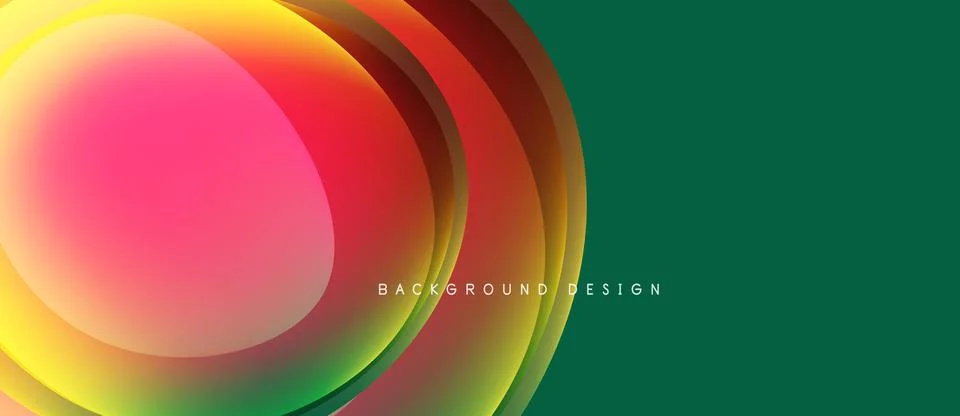 Abstract vibrant layers create dynamic visual flow. Colors blend, forming Stock Illustration