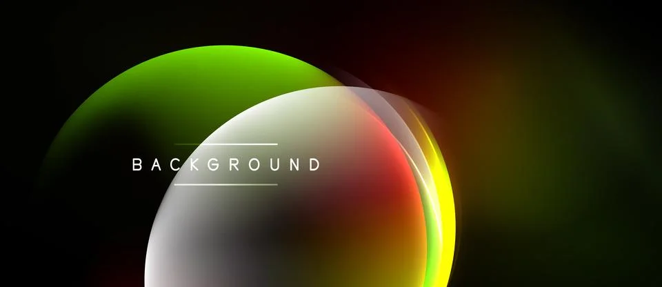 Abstract vibrant layers create dynamic visual effect. Gradient colors blend, Stock Illustration