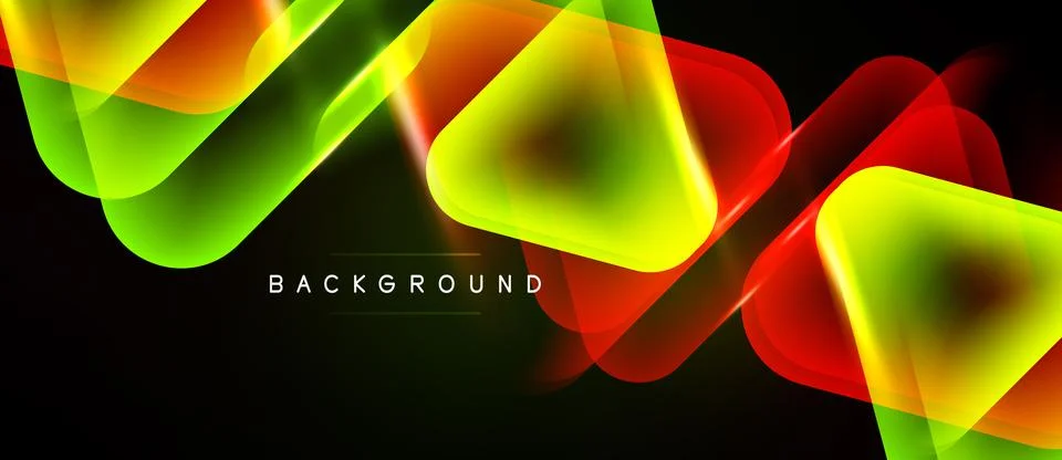 Abstract vibrant layers create dynamic flow. Bright colors overlap, forming 库存插图