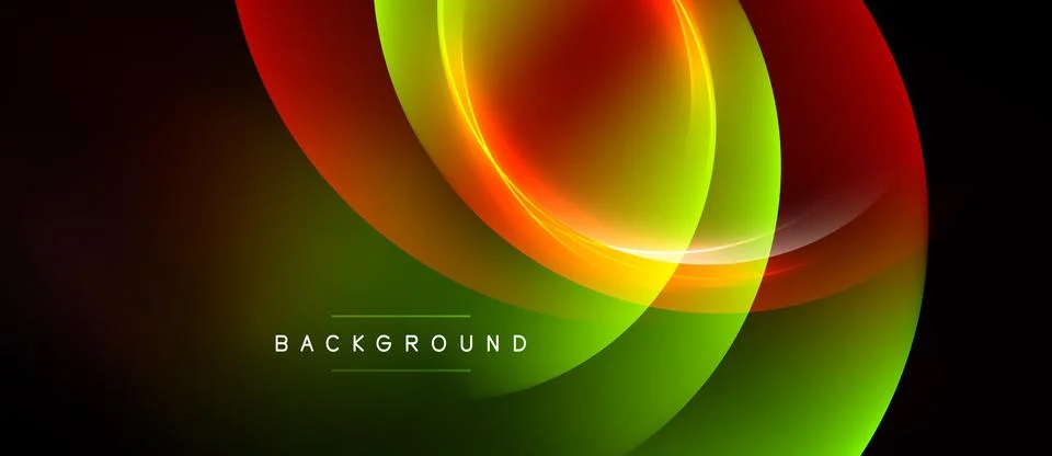 Abstract vibrant layers create dynamic flow. Colors blend, forming smooth 库存插图