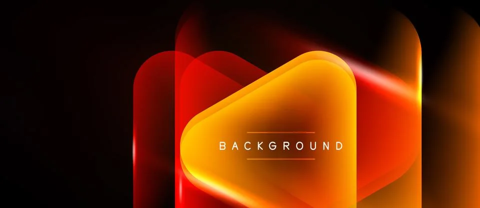 Abstract vibrant layers create dynamic background. Orange, red hues dominate Stock Illustration