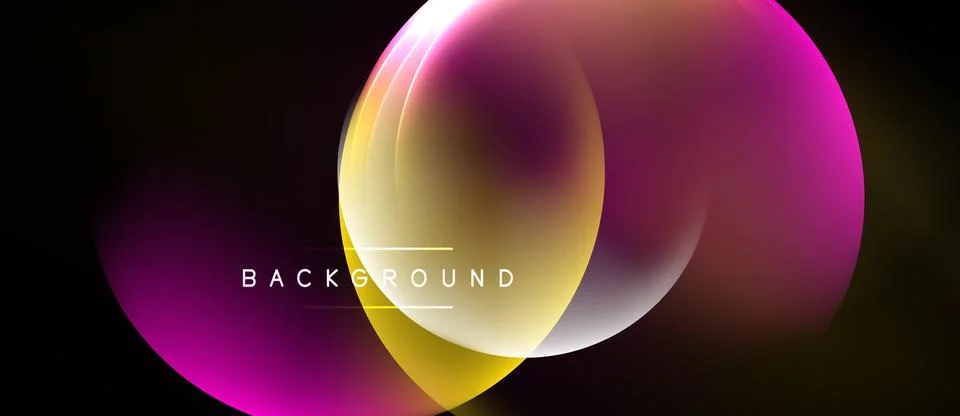 Abstract vibrant layers create flowing shapes. Gradient colors blend, forming Stock Illustration