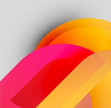 Abstract vibrant layers, flowing curves. Warm colors dominate, creating dynamic Illustrazione stock