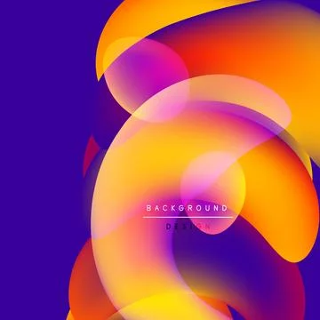 Abstract vibrant layers overlap, creating dynamic colorful composition. Gradient Stock Illustration