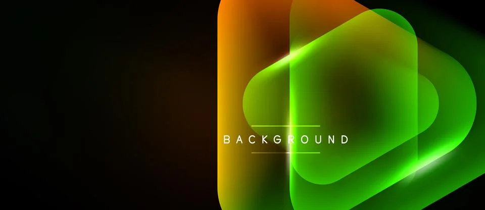 Abstract vibrant layers overlap, creating dynamic gradient effect. Text 스톡 일러스트