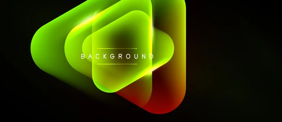Abstract vibrant layers overlap, creating dynamic visual effect. Gradient c.. Ilustración de archivo