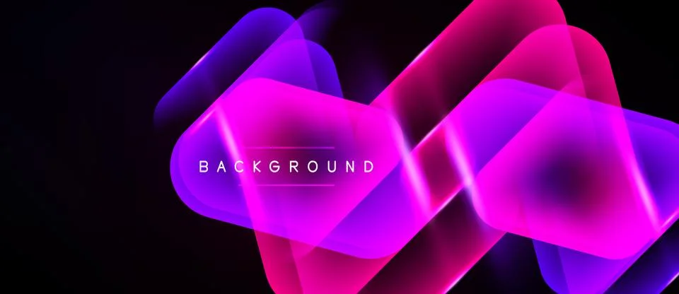 Abstract vibrant layers overlap, creating dynamic visual effect. Pink, purple Stock Illustration