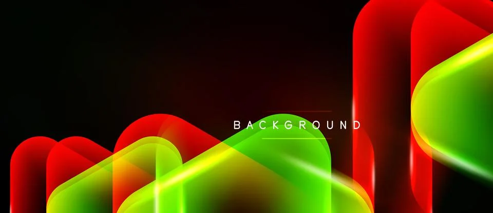 Abstract vibrant layers overlap, creating dynamic visual effect. Colors イラスト素材