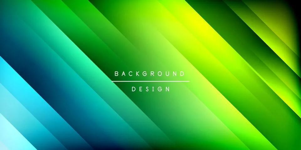 Abstract vibrant lines create dynamic gradient effect. Black background Stock Illustration