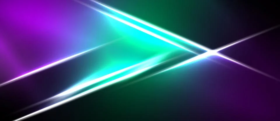 Abstract vibrant lines intersect, creating dynamic light effects. Purple, tea Illustrazione stock