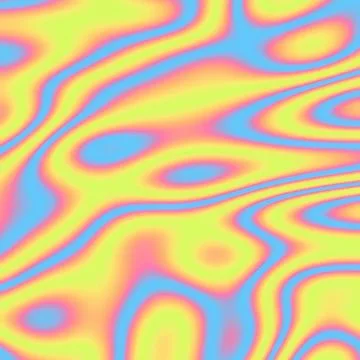 Abstract Vibrant Liquid Gradient Background with Psychedelic Iridescent Wavy Illustrazione stock