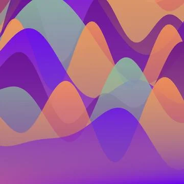 Abstract Vibrant Liquid Wave Background with Colorful Overlapping Gradient .. Illustrazione stock