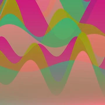 Abstract Vibrant Liquid Wave Background with Colorful Flowing Layers and Tr.. Stockillustratie