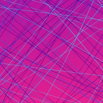 Abstract Vibrant Magenta Background with Overlapping Blue Geometric Lines Stock Illustration