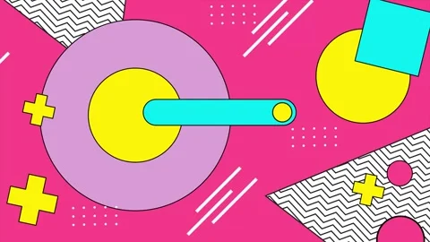 Abstract vibrant modern background enriched with geometric and dynamic elements Stock Footage 295753152