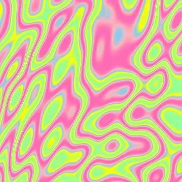 Abstract Vibrant Neon Fluid Marble Background with Pink and Green Swirls Illustrazione stock