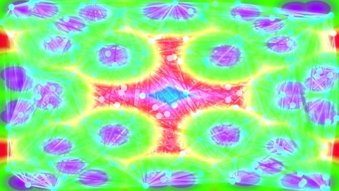 Abstract vibrant neon psychedelic background loop with bright digital fluid.. Stock Footage 336886391