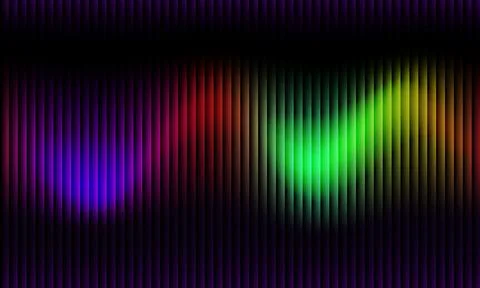 Abstract Vibrant Neon Wave Background with Glowing Vertical Lines and Color.. Stockillustratie