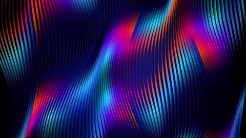 Abstract Vibrant Neon Wave Motion Graphics Background Loop Stock Footage 344946660