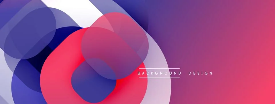 Abstract vibrant overlapping circles create dynamic gradient background. Pink, 스톡 일러스트