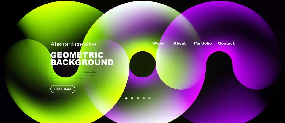 Abstract vibrant overlapping circles create dynamic geometric background. Tex Stock Illustration