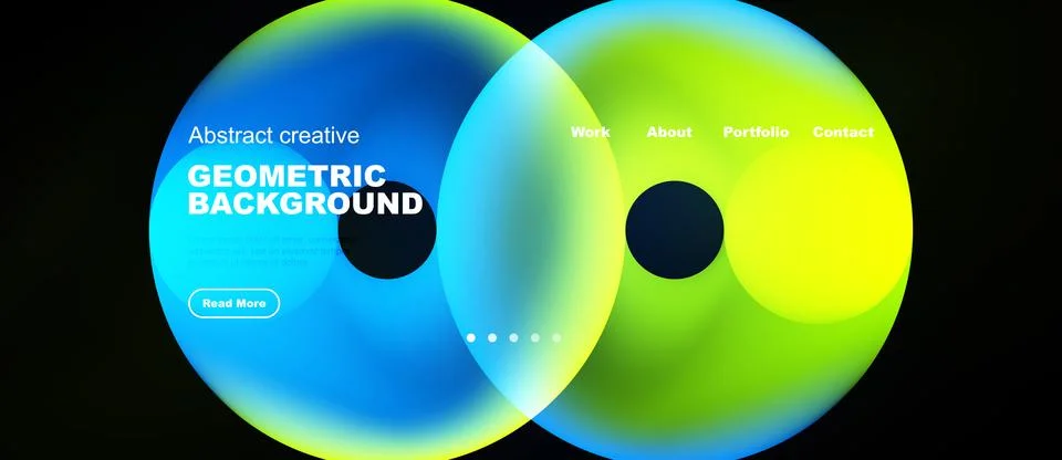 Abstract vibrant overlapping circles create dynamic geometric background. Tex Stock Illustration