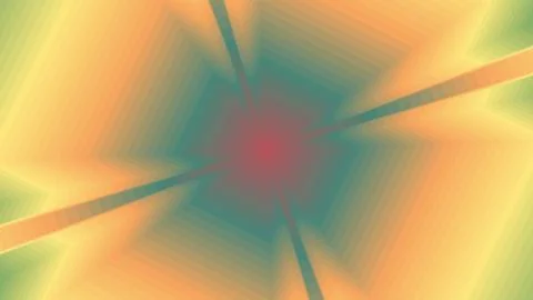 Abstract vibrant pattern with layered square rings emanating from a central r Stock Illustration